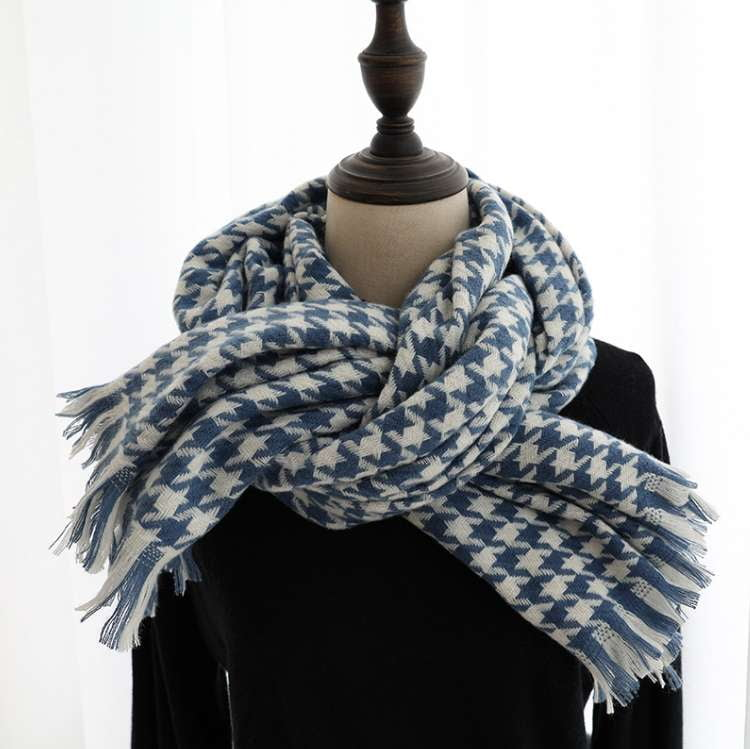 cashmere shawl fashion, European street style, warm winter scarf - available at Sparq Mart