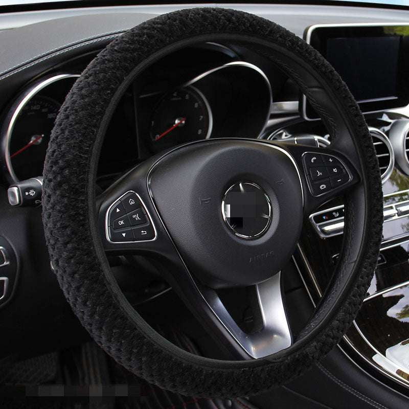 Comfortable Steering Cover, Plush Wheel Protector, Winter Car Accessory - available at Sparq Mart