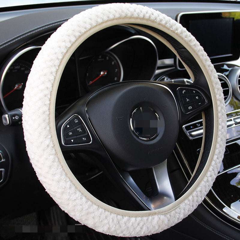 Comfortable Steering Cover, Plush Wheel Protector, Winter Car Accessory - available at Sparq Mart