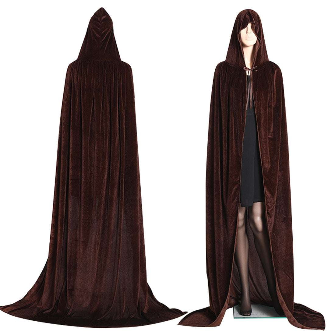 Halloween Witch Costume, Magician Cosplay Garment, Velvet Wizard Cloak - available at Sparq Mart