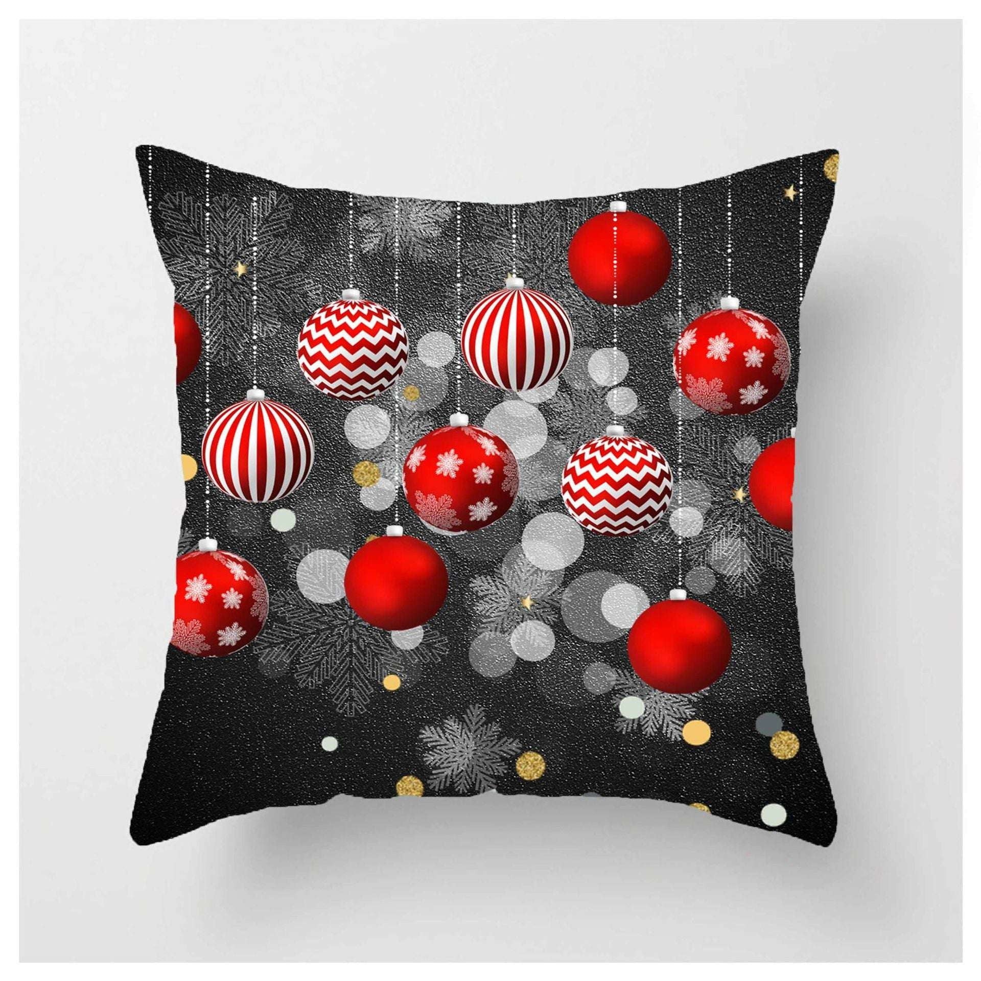 Christmas Ball Pillowcase, Festive Pillow Covers, Luxury Decorative Throw - available at Sparq Mart