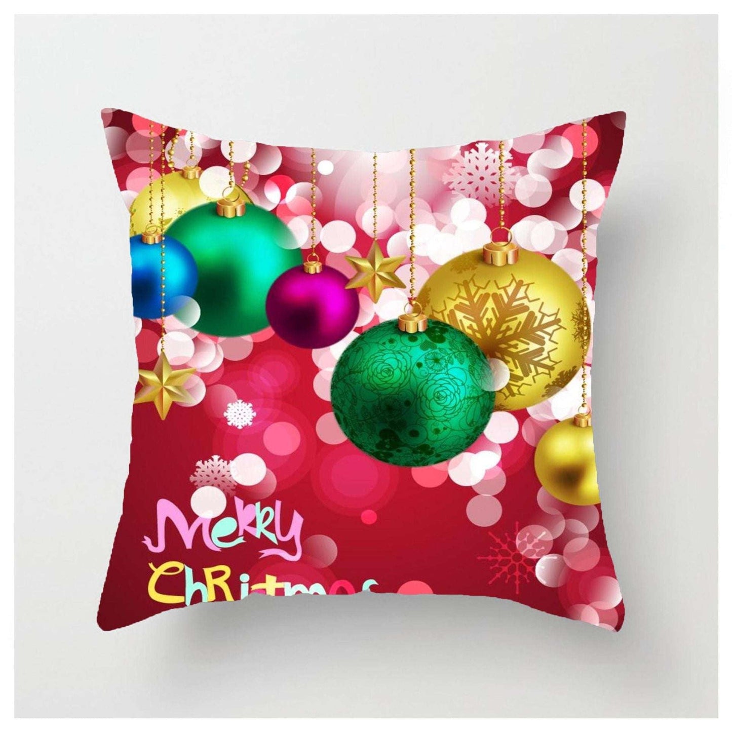 Christmas Ball Pillowcase, Festive Pillow Covers, Luxury Decorative Throw - available at Sparq Mart