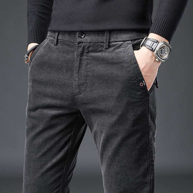 Autumn Corduroy Men's Trousers, Durable Cotton Corduroys, Warm Winter Men's Pants - available at Sparq Mart