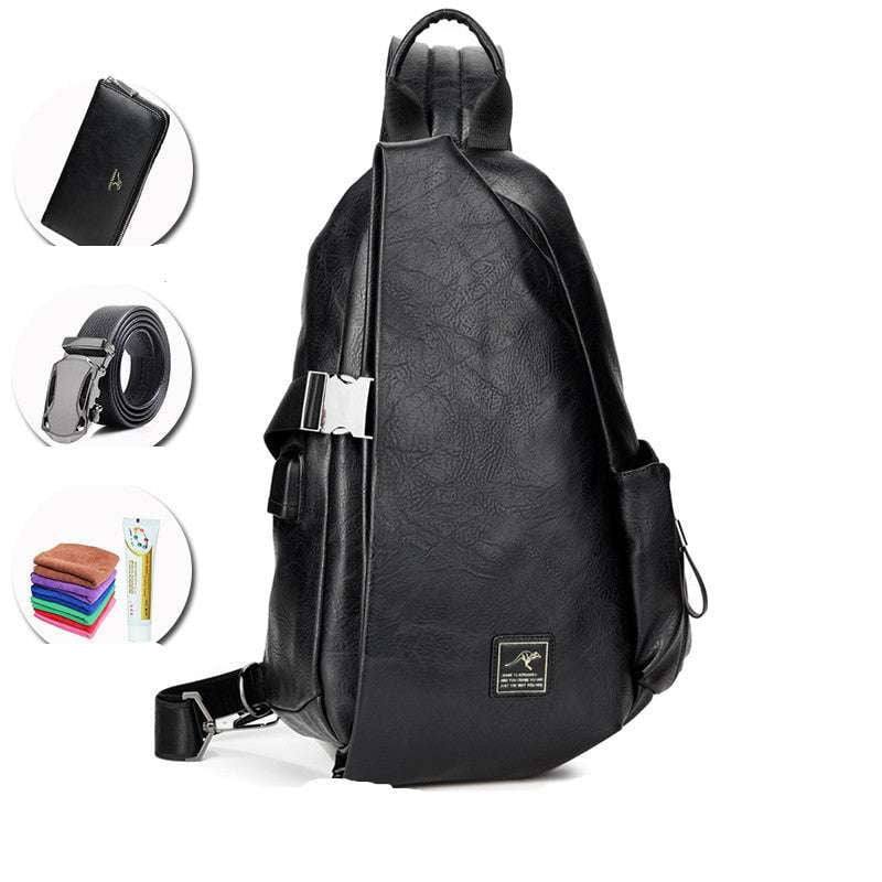 casual messenger bag, crossbody sling bag, men's shoulder bag - available at Sparq Mart