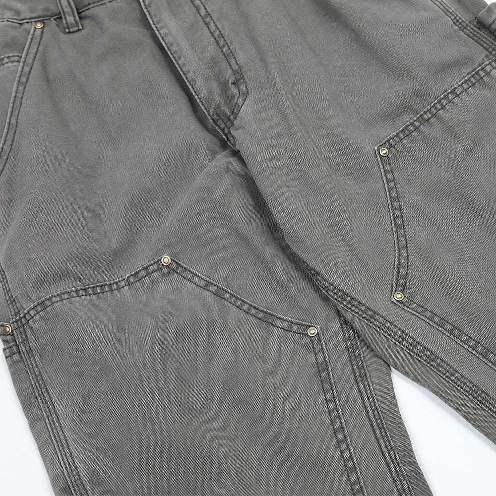 casual men's denim, distressed straight jeans, vintage washed trousers - available at Sparq Mart