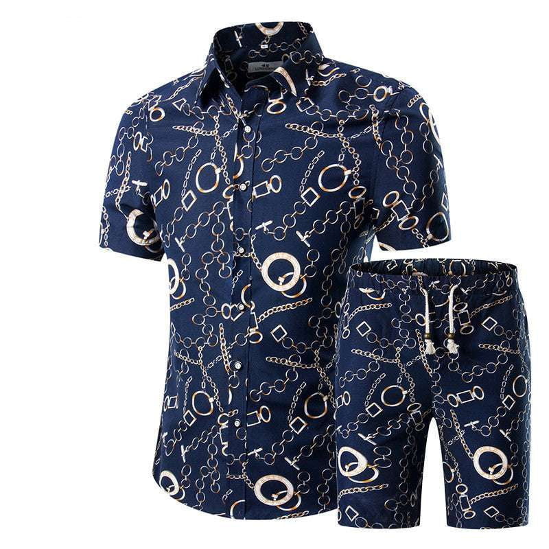 Floral Shirt Shorts, Men's Beachwear Set, Summer Floral Outfit - available at Sparq Mart