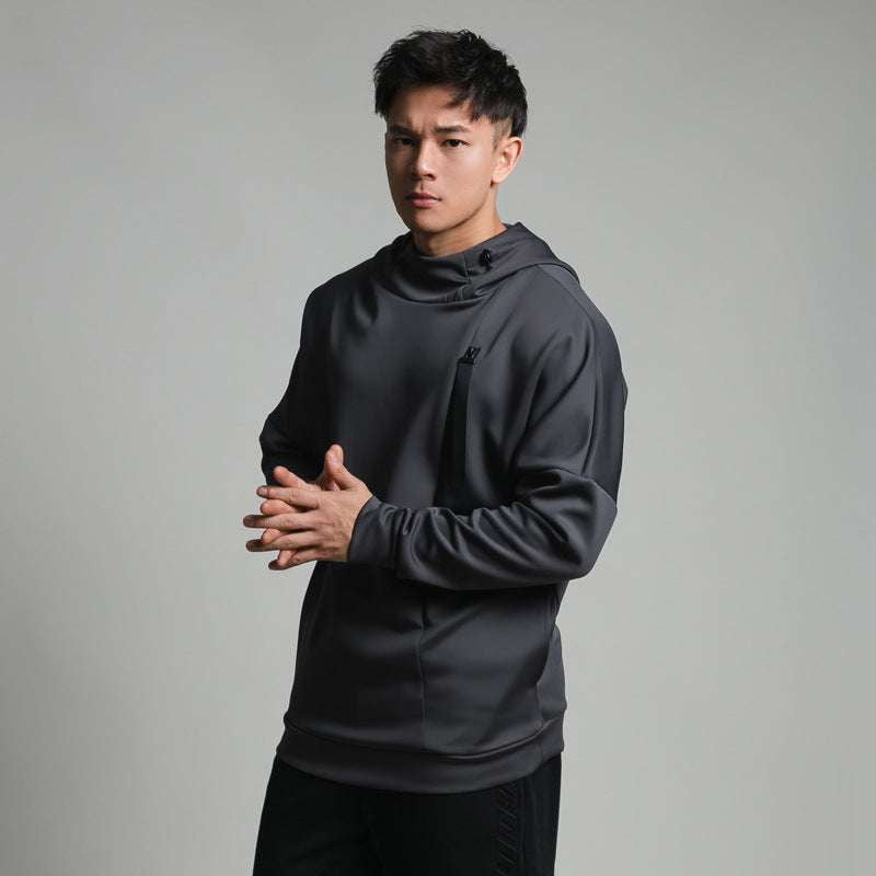 athletic collar sweater, loose fit sports, men's comfort sweater - available at Sparq Mart