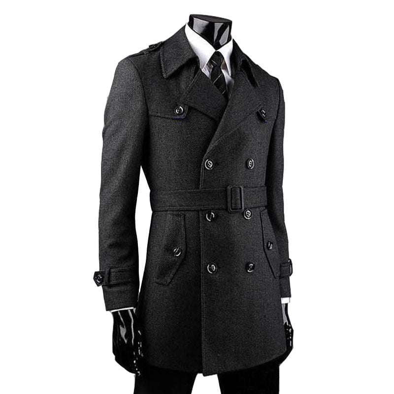 Men's Cashmere Outerwear, Plus-Size Wool Coat, Winter Wool Jackets - available at Sparq Mart