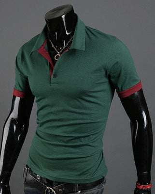 Casual Polo Shirt, Men's Contrast Polo, Polo T-Shirt Fashion - available at Sparq Mart