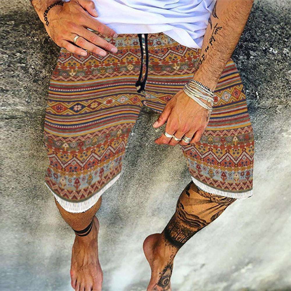 casual printed shorts, stylish five-point pants, summer patterned trousers - available at Sparq Mart