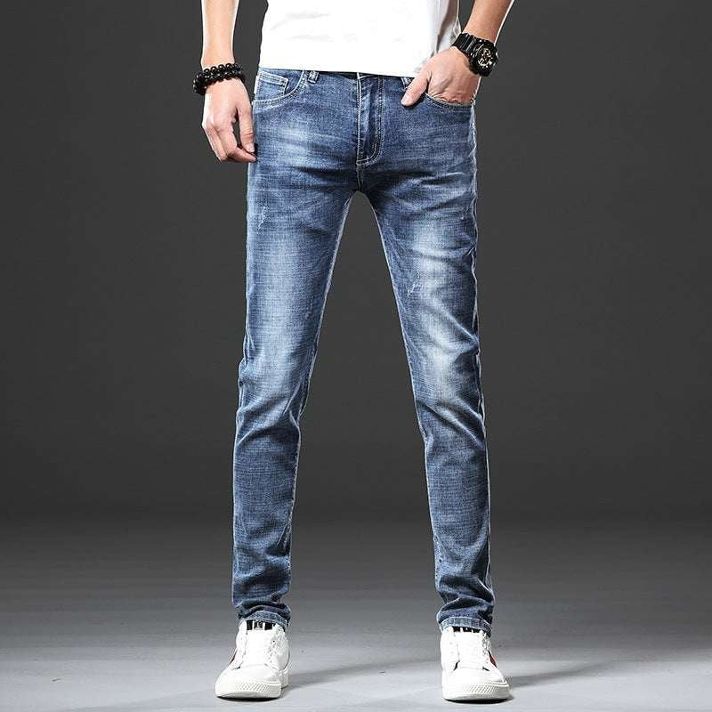 comfortable stretch jeans, men's right-angle jeans, premium slim-fit denim - available at Sparq Mart