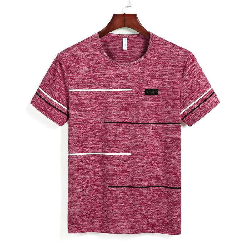 extended size t-shirts, men's casual stripes, striped short-sleeve tee - available at Sparq Mart