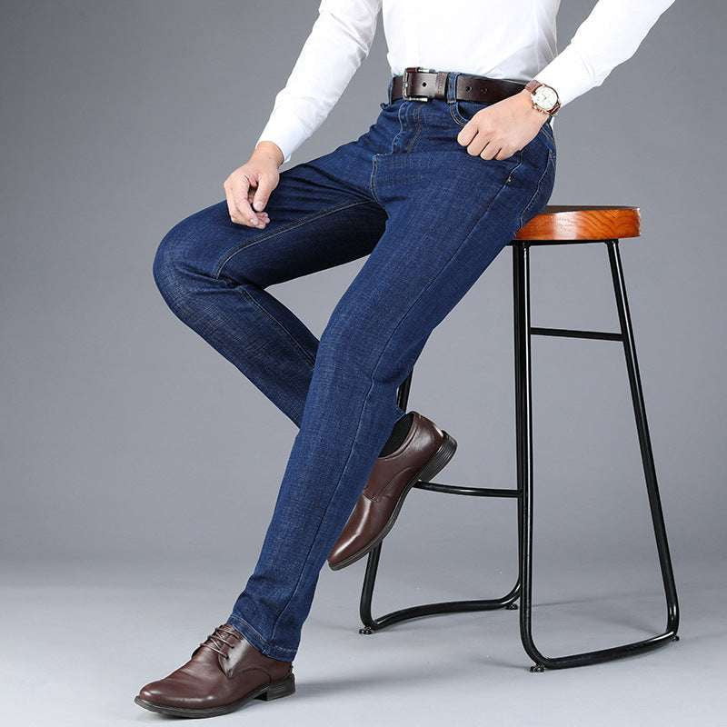 business casual denim, men's winter jeans, thick straight-leg jeans - available at Sparq Mart