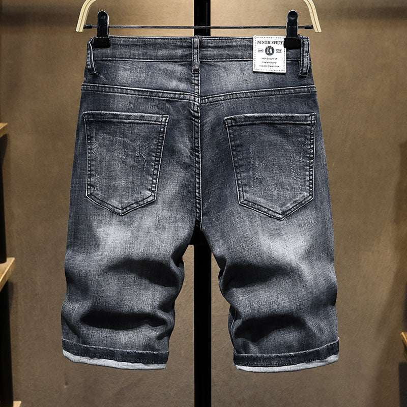 Men's Denim Shorts, Stylish Denim Breeches, Youth Fashion Denim - available at Sparq Mart