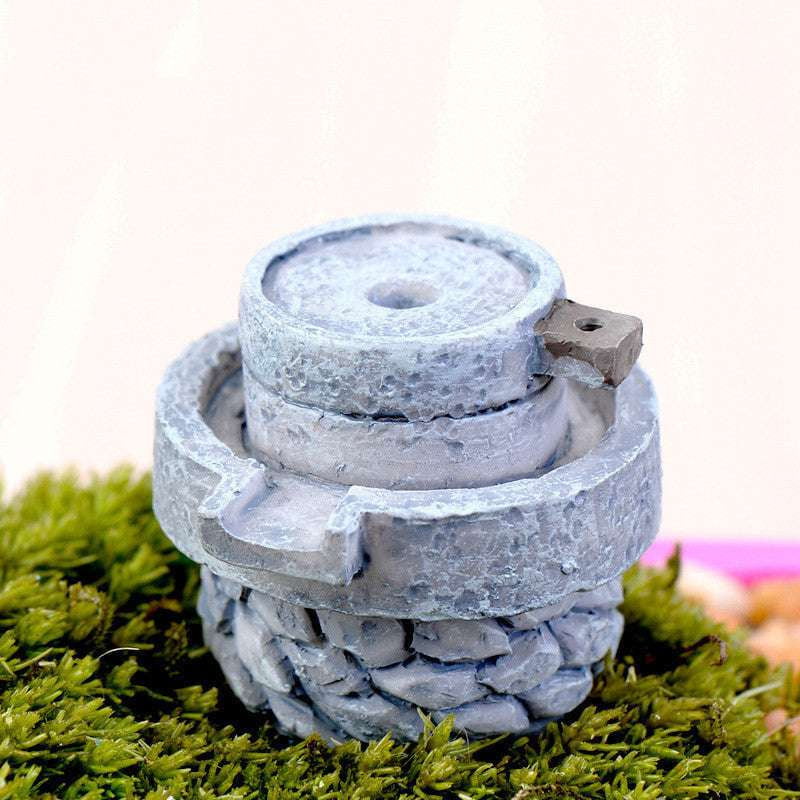 Micro Landscape Ornament, Miniature Garden Decor, Stone Mill Figurine - available at Sparq Mart