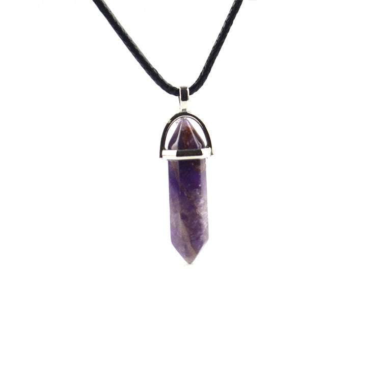 Crystal Hexagonal Pendant, Fashion Pendant Necklace, Natural Stone Jewelry - available at Sparq Mart