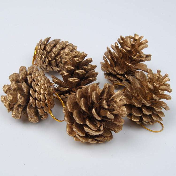 festive tree ornaments, handcrafted pine decor, natural cone decoration - available at Sparq Mart