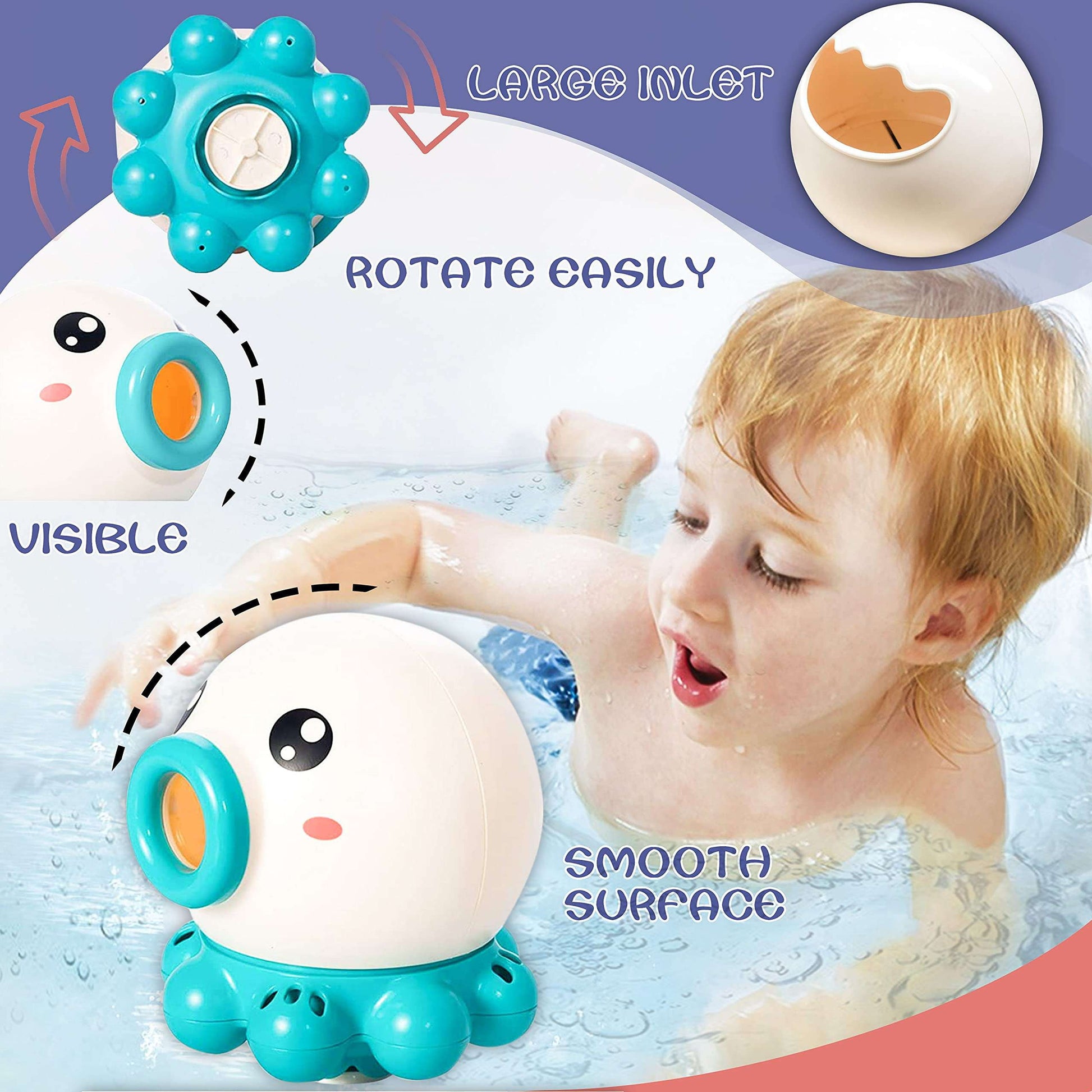 Infant Bath Toy, Kids Water Sprinkler, Rotating Shower Toy - available at Sparq Mart