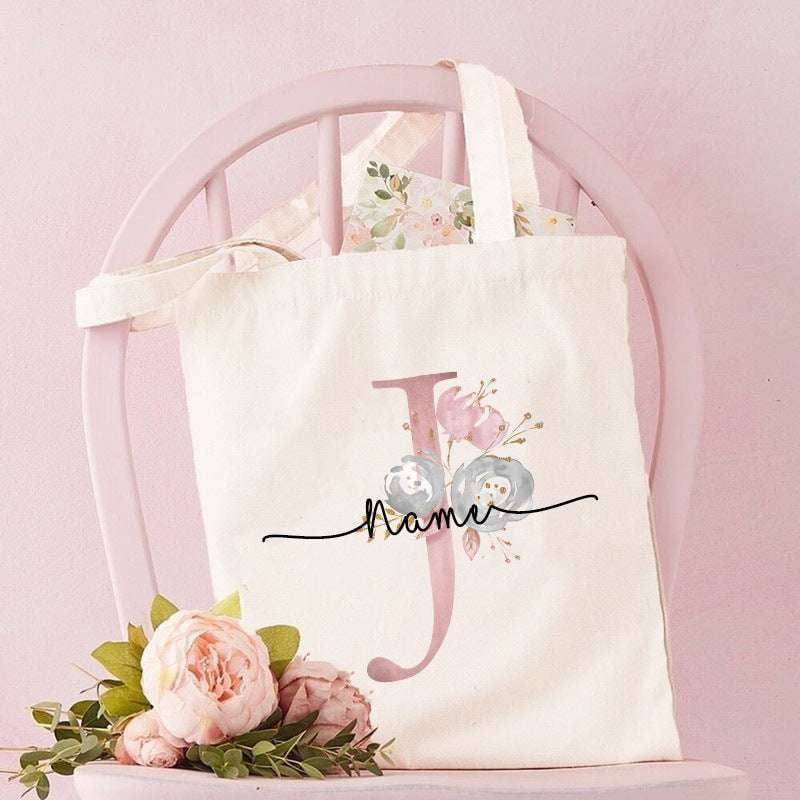 Custom Alphabet Bags, Personalized Canvas Tote, Unique Letter Totes - available at Sparq Mart