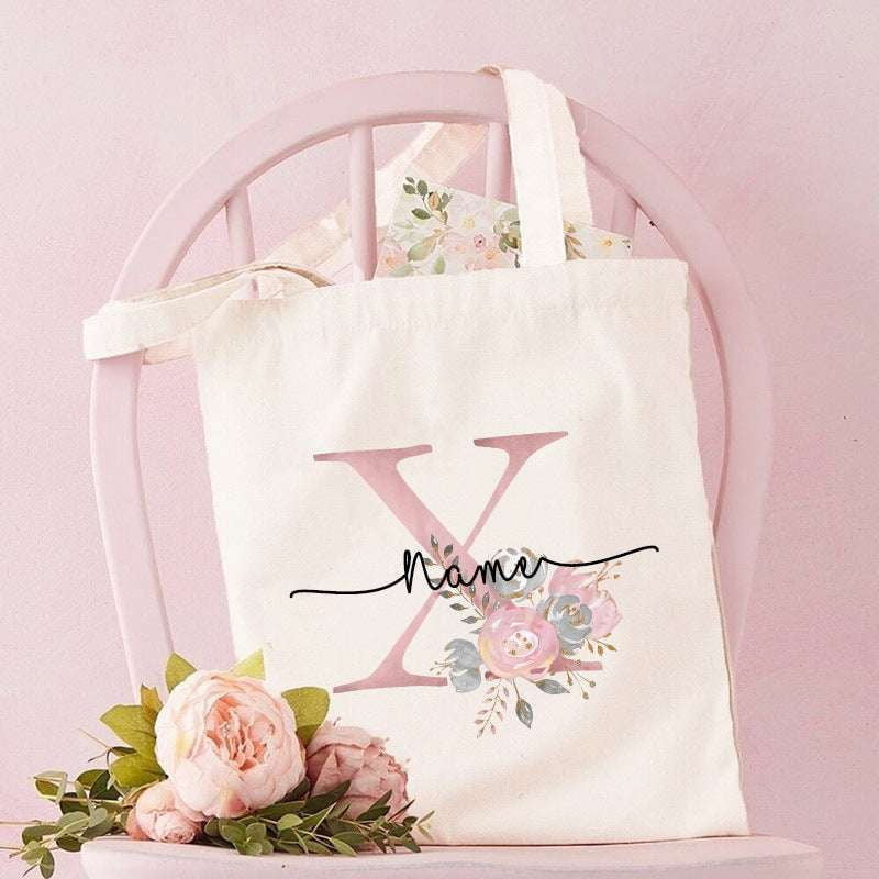 Custom Alphabet Bags, Personalized Canvas Tote, Unique Letter Totes - available at Sparq Mart