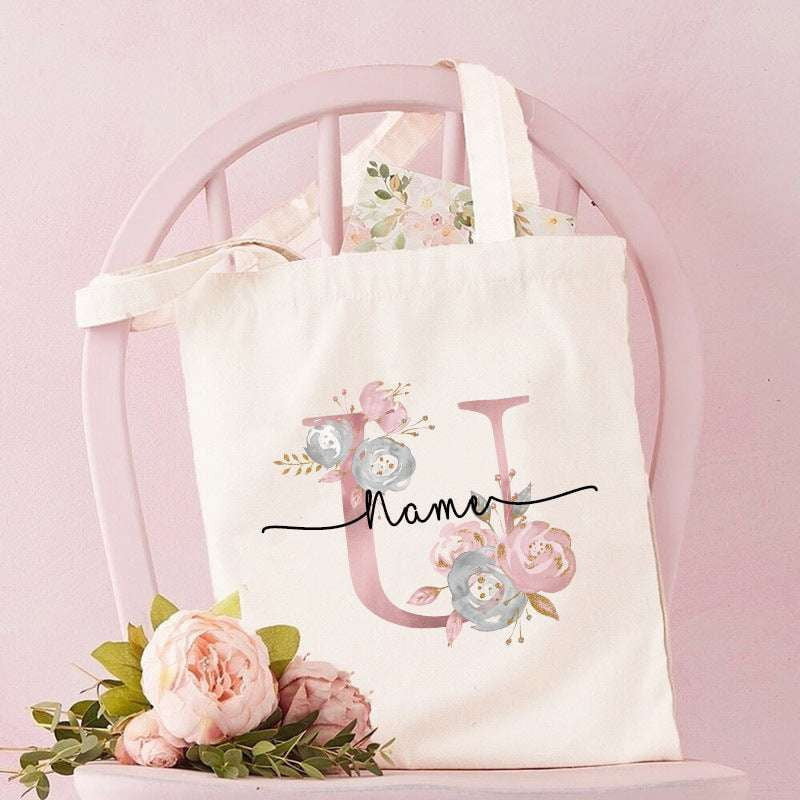 Custom Alphabet Bags, Personalized Canvas Tote, Unique Letter Totes - available at Sparq Mart