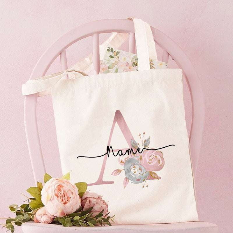 Custom Alphabet Bags, Personalized Canvas Tote, Unique Letter Totes - available at Sparq Mart