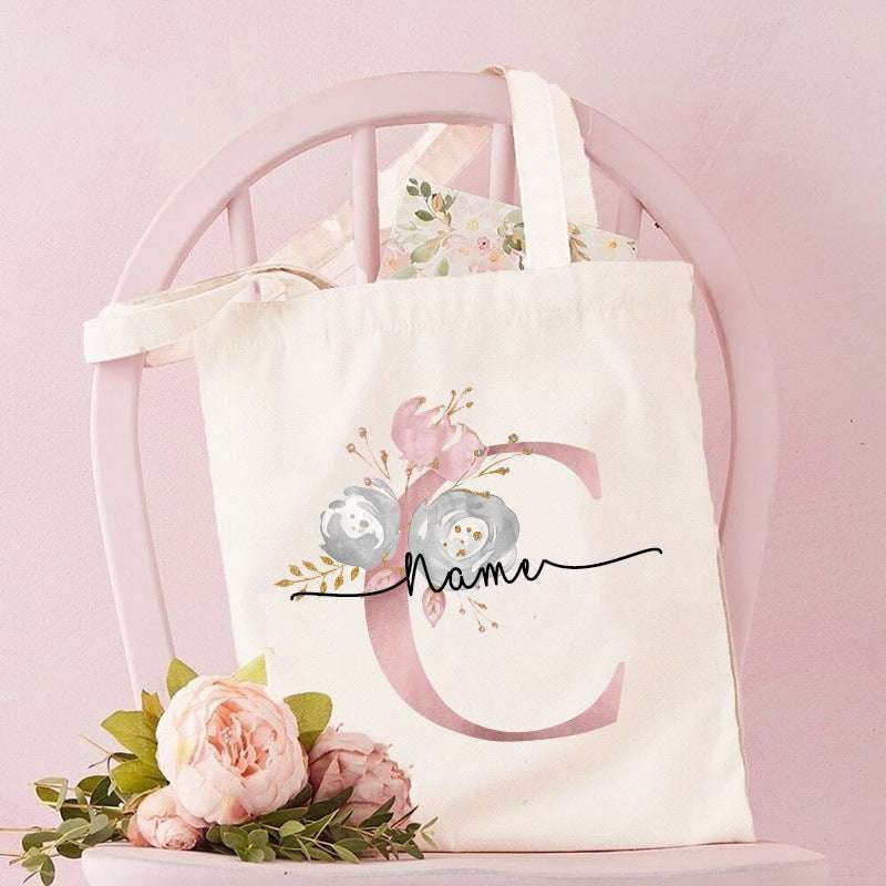 Custom Alphabet Bags, Personalized Canvas Tote, Unique Letter Totes - available at Sparq Mart