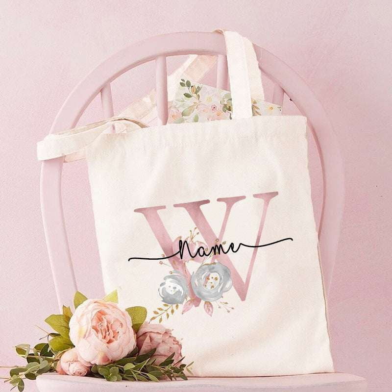 Custom Alphabet Bags, Personalized Canvas Tote, Unique Letter Totes - available at Sparq Mart