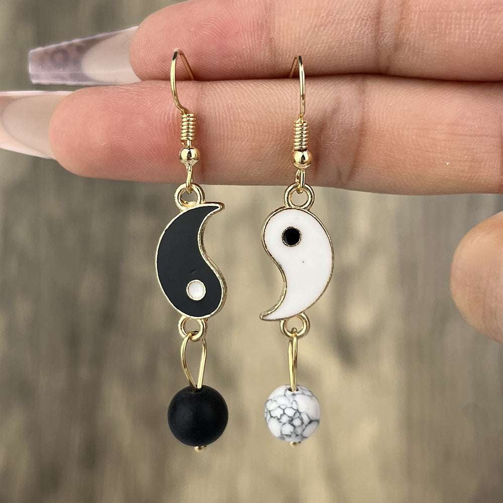 Personalized Gossip Accessory, Unique Design Earrings, Yin Yang Earrings - available at Sparq Mart