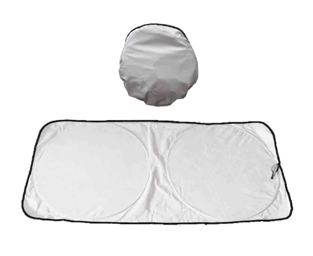 Car Sunshade Cover, Durable Sunshade Protector, Silver-coated Snow Shield - available at Sparq Mart