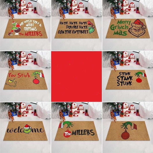 Absorbent Ottoman, Cartoon Christmas Letters, Doorway Mat - available at Sparq Mart