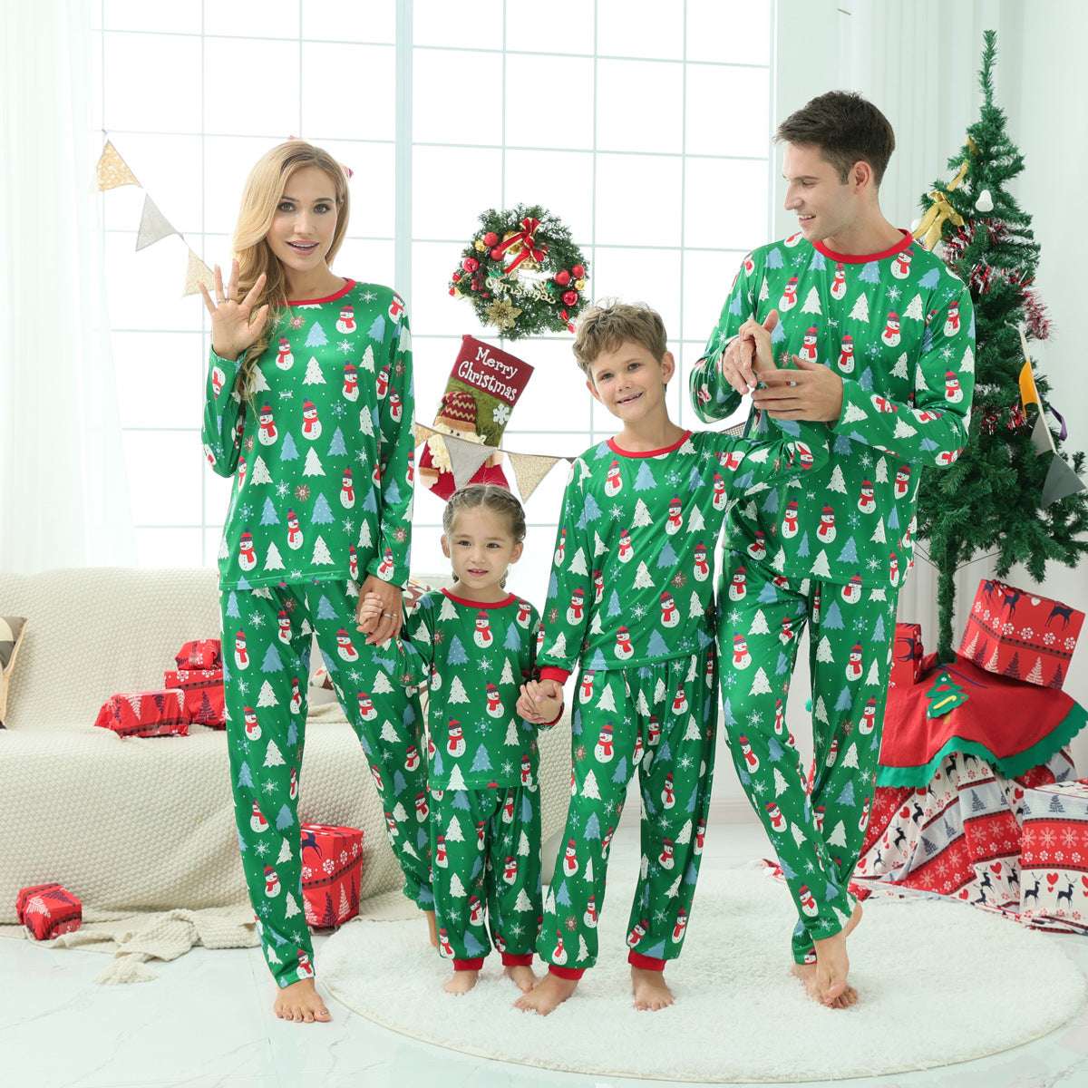 Christmas loungewear, long sleeve pajama set, printed letter - available at Sparq Mart