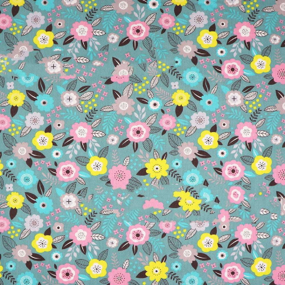 Cotton Floral Material, Floral Pattern Textile, Garden Theme Fabric - available at Sparq Mart