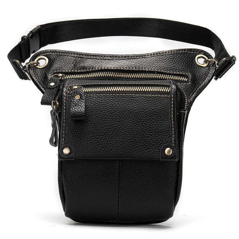 leather waist pack, outdoor fanny pack, sports waist pouch - available at Sparq Mart