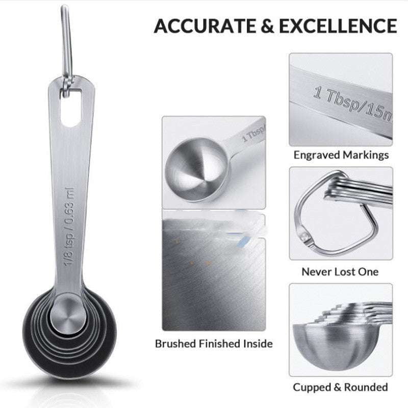 durable measuring set, precise kitchen measurements, stainless measuring tools - available at Sparq Mart