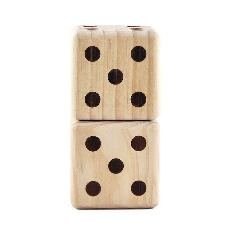 9cm large dice, colorful wooden dice, fun garden dice - available at Sparq Mart