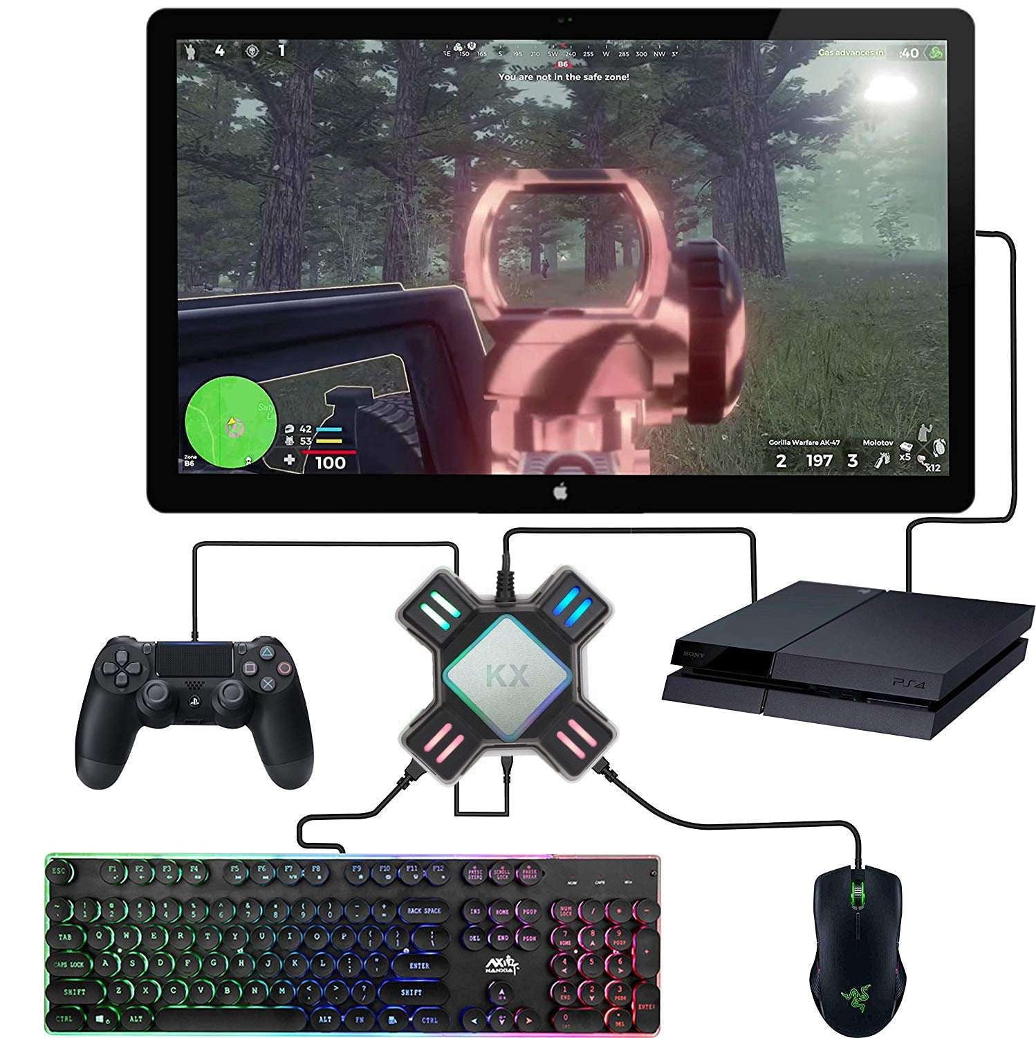 Gamepad Conversion Box, Keyboard Mouse Interface, PS5 Keyboard Adapter - available at Sparq Mart