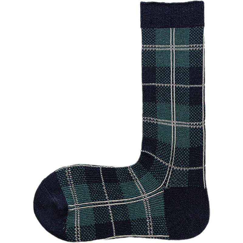 British Checkered Socks, Long Tube Pile Stockings, Retro Tube Socks - available at Sparq Mart