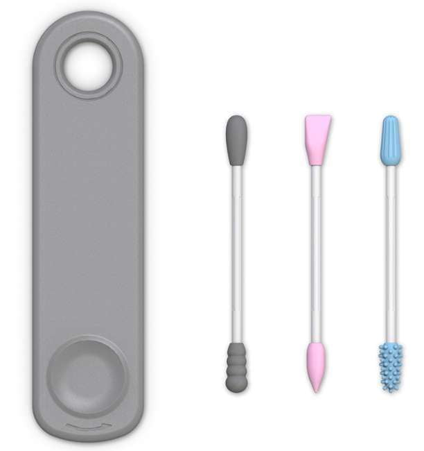 Eco-Friendly Cleaning, Reusable Cotton Swabs, Silicone Swab Set - available at Sparq Mart