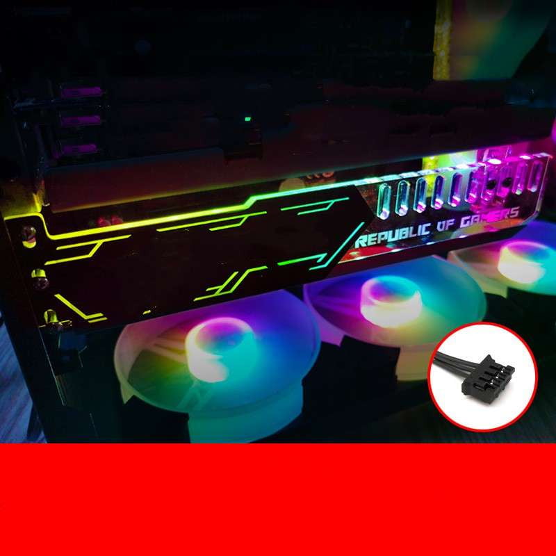 Customizable PC Case Light, LED Light Bar Bracket, RGB Graphics Card Holder - available at Sparq Mart