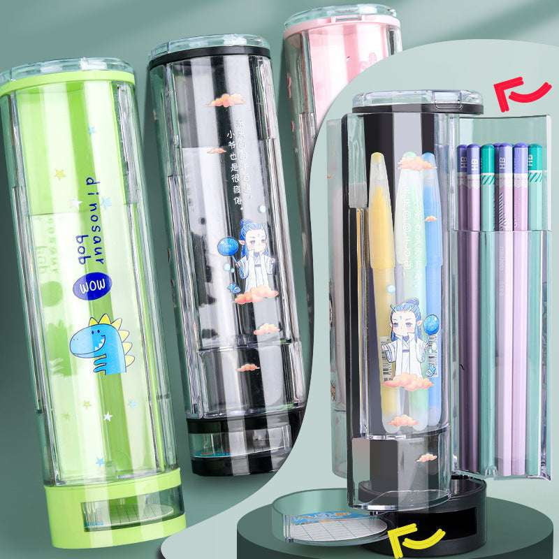 Colorful Stationery Caddy, Non-Tip Pen Holder, Rotating Desk Organizer - available at Sparq Mart