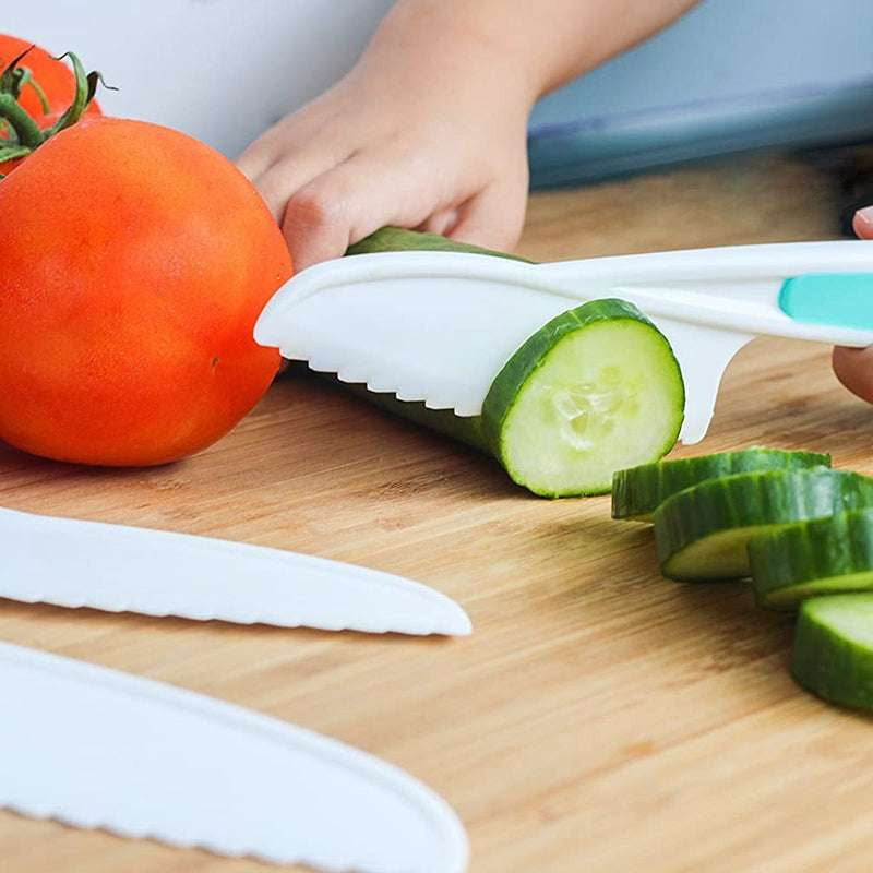 Child-Safe Knife, Educational Fruit Cutter, Non-Cutting Plastic Knife - available at Sparq Mart