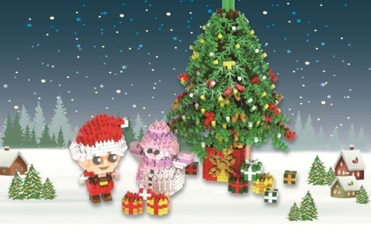 Christmas Toys Kids, Diamond Santa Claus, Santa Building Blocks - available at Sparq Mart