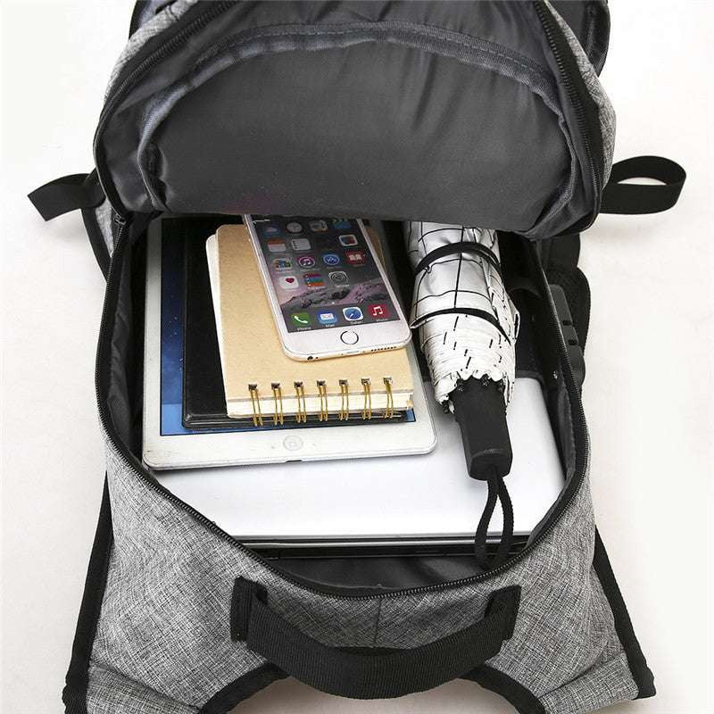 Anti-Theft Laptop Bag, Secure Travel Backpack, USB Charging Backpack - available at Sparq Mart