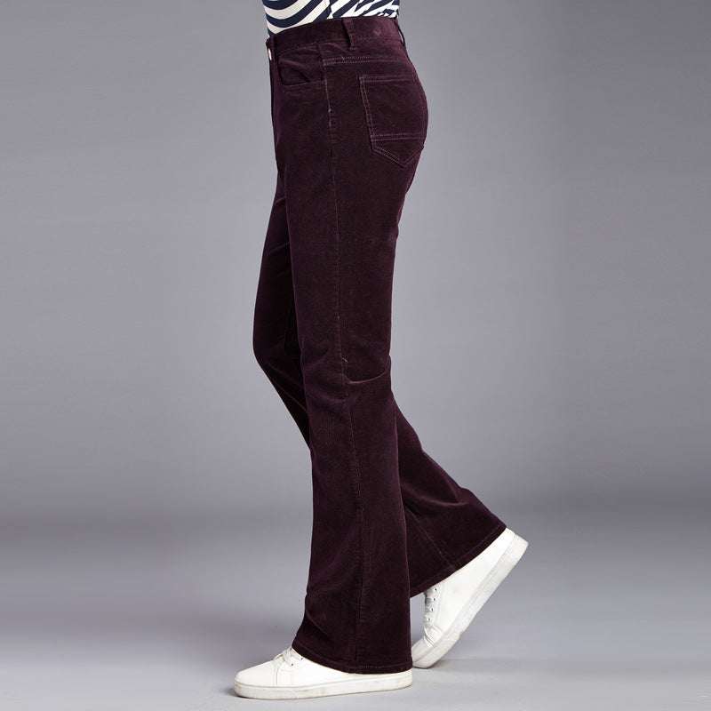 Korean pants, slim flared pants, stretch pants - available at Sparq Mart