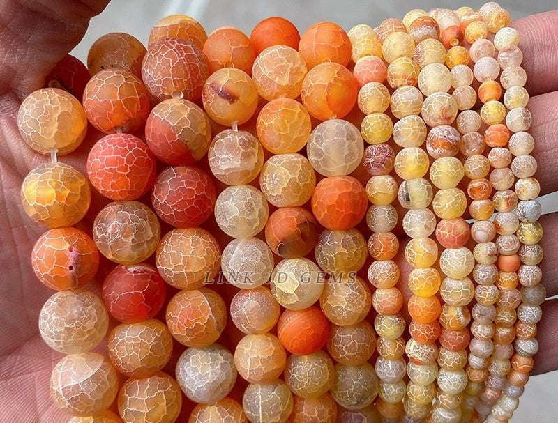 Colored Agate Stones, Cracked Agate Jewelry, Frosted Agate Beads - available at Sparq Mart