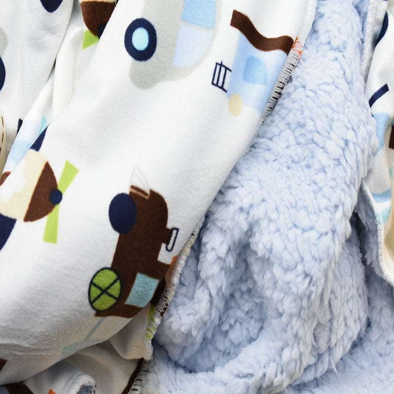 Soft Baby Blanket Newborn Winter Blanket Plush Printed Blanket - available at Sparq Mart