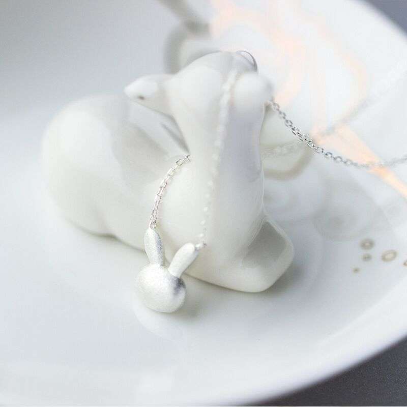 Silver Bunny Jewelry, Wholesale Bunny Necklace - available at Sparq Mart