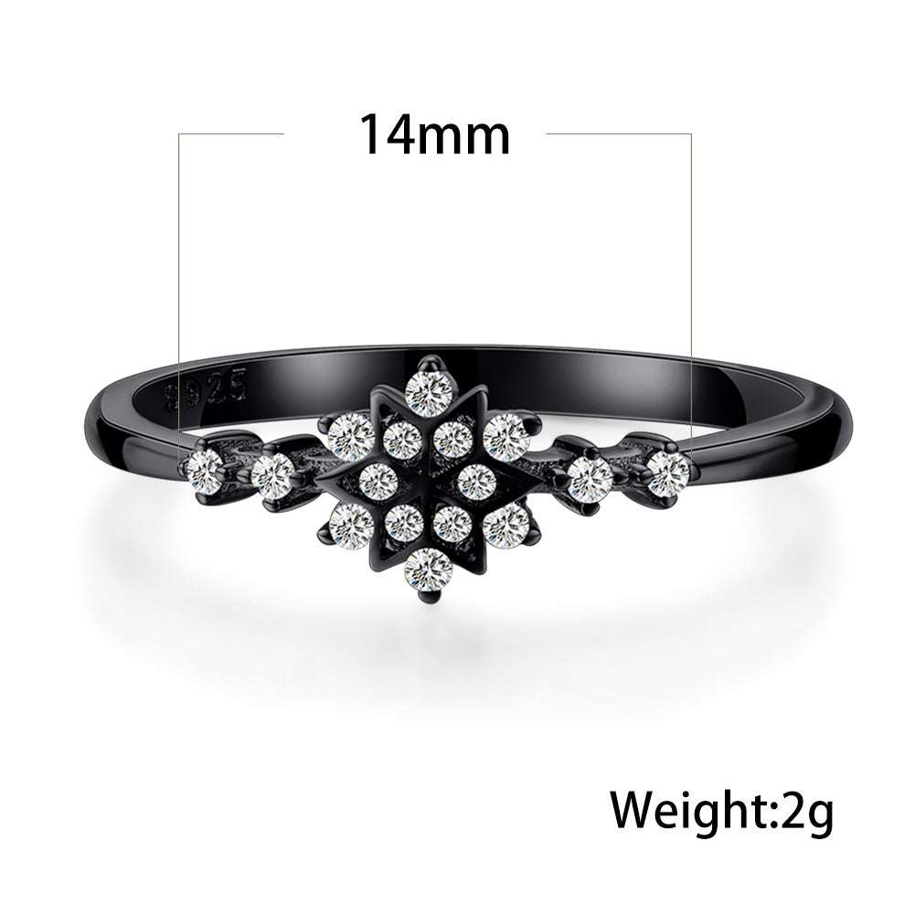 Ladies snowflake ring, Snowflake silver ring, Sterling silver snowflake - available at Sparq Mart