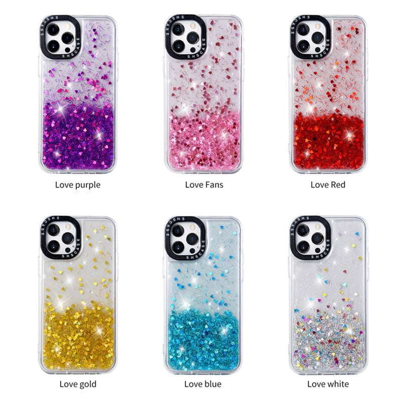 designer phone cover, iPhone glitter case, shockproof case iPhone - available at Sparq Mart